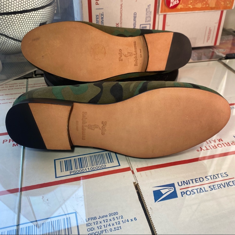 🆕 Polo Ralph Lauren Paxton Camo Suede Slipper - Picture 10 of 12